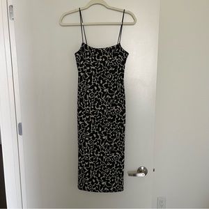 Zara mid bodycon ribbed printed dress